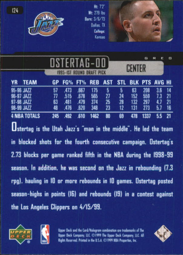 1999/2000 Upper Deck Basketball Part 1 Main Set - Picture 248 of 458
