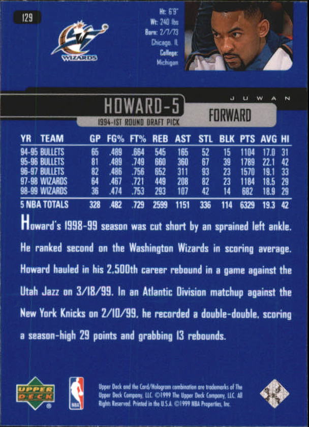 1999/2000 Upper Deck Basketball Part 1 Main Set - Picture 258 of 458