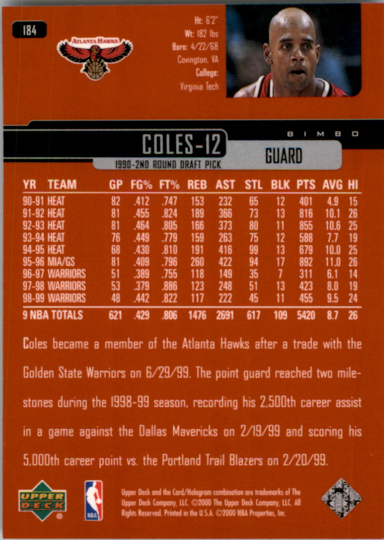 1999/2000 Upper Deck Basketball Part 1 Main Set - Picture 306 of 458