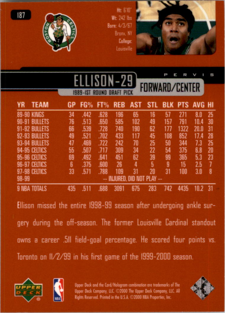 1999/2000 Upper Deck Basketball Part 1 Main Set - Picture 310 of 458