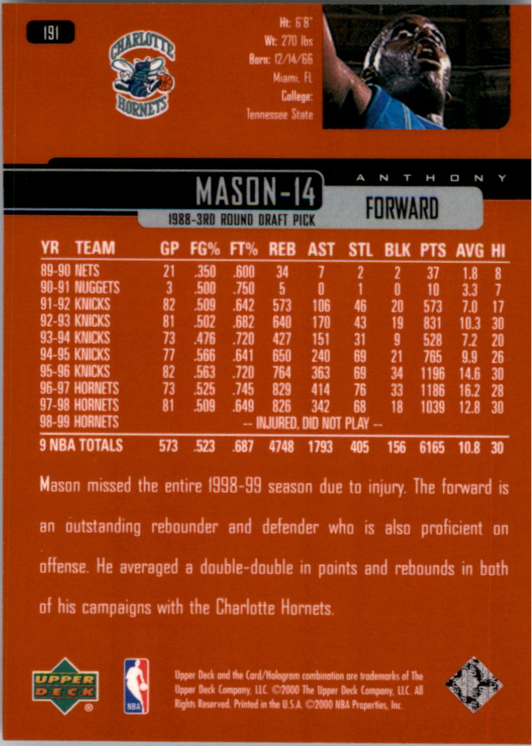 1999/2000 Upper Deck Basketball Part 1 Main Set - Picture 312 of 458