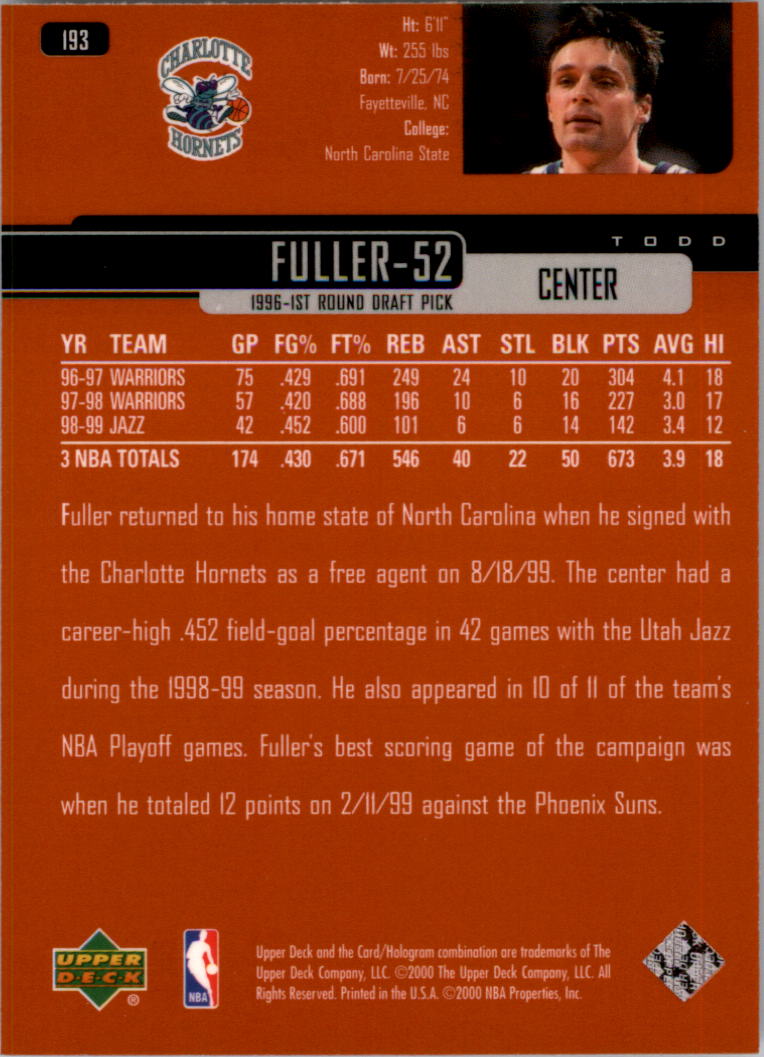 1999/2000 Upper Deck Basketball Part 1 Main Set - Picture 316 of 458