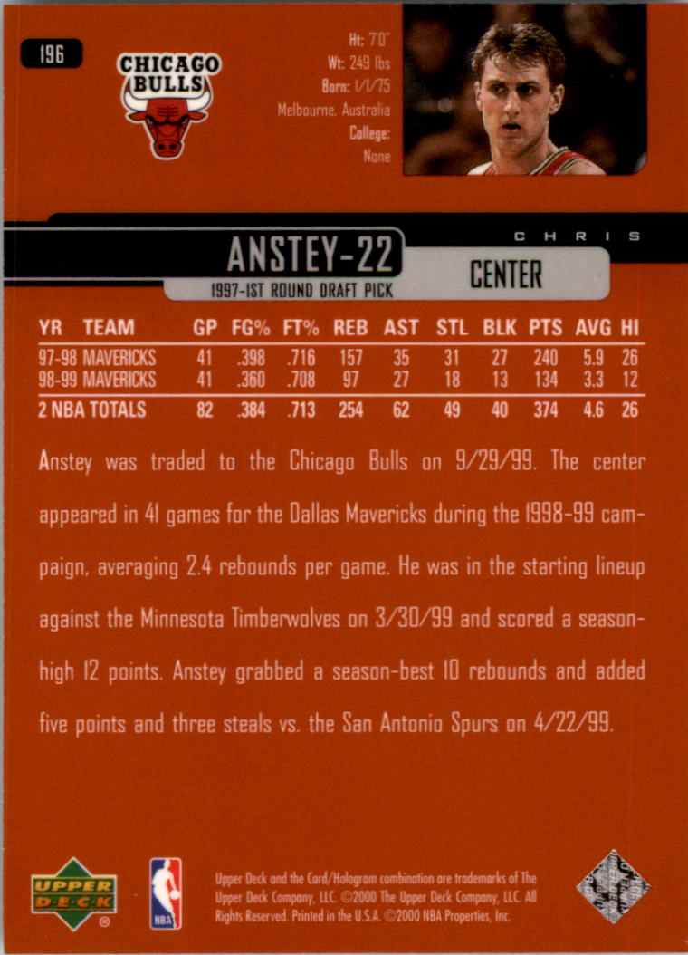 1999/2000 Upper Deck Basketball Part 1 Main Set - Picture 320 of 458