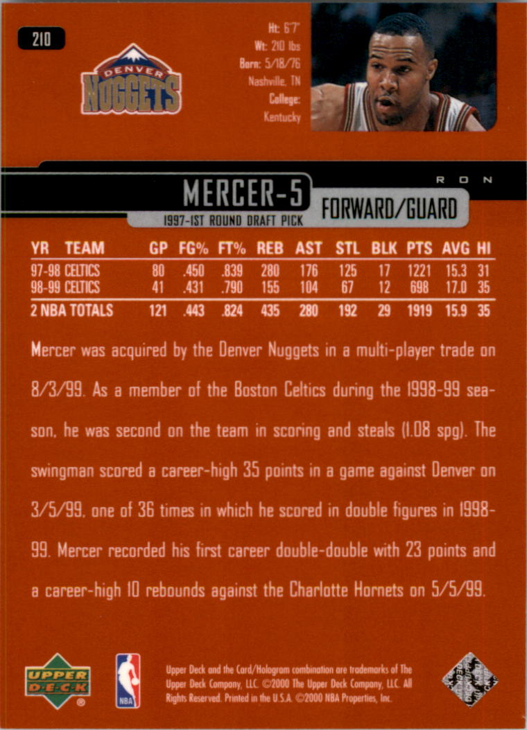 1999/2000 Upper Deck Basketball Part 1 Main Set - Picture 334 of 458