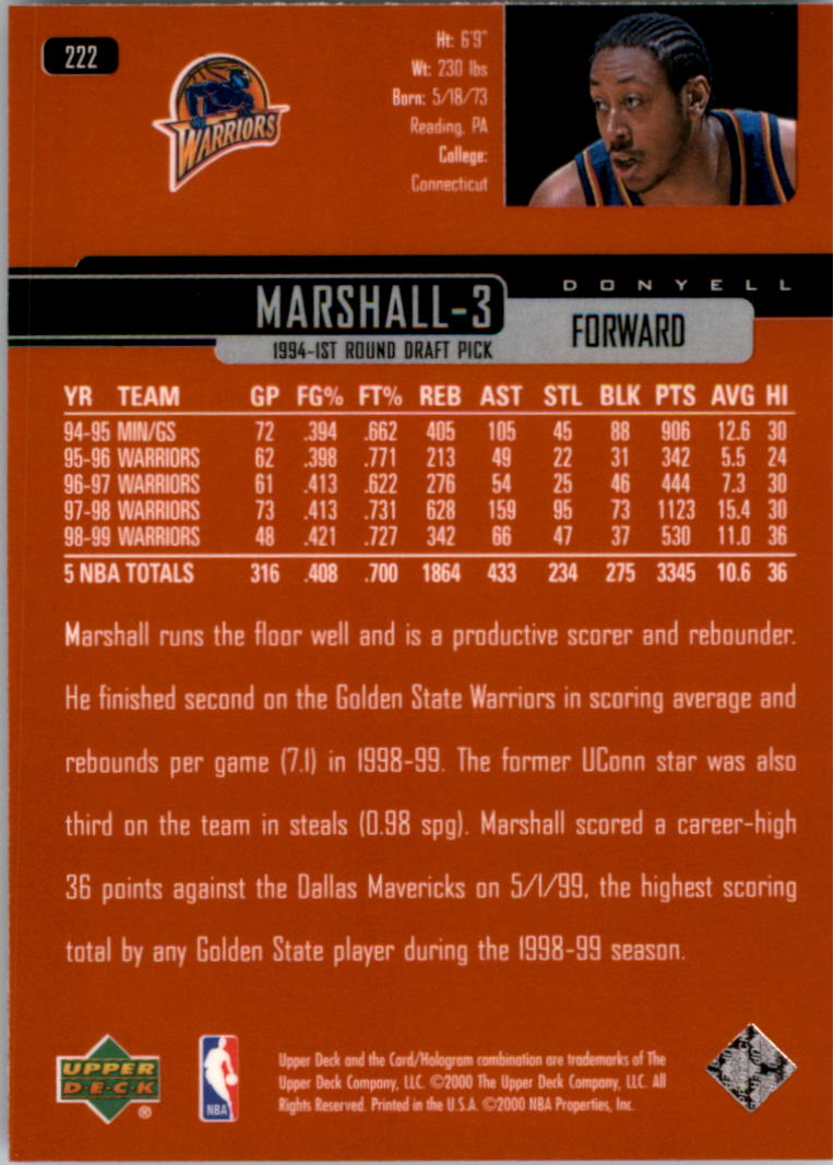 1999/2000 Upper Deck Basketball Part 1 Main Set - Picture 348 of 458