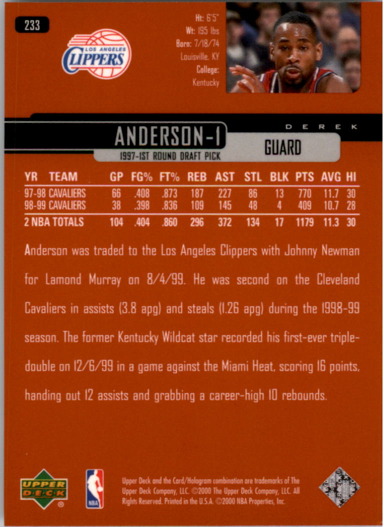 1999/2000 Upper Deck Basketball Part 1 Main Set - Picture 362 of 458