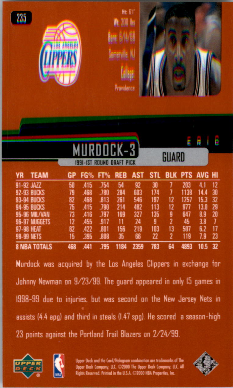 1999/2000 Upper Deck Basketball Part 1 Main Set - Picture 366 of 458