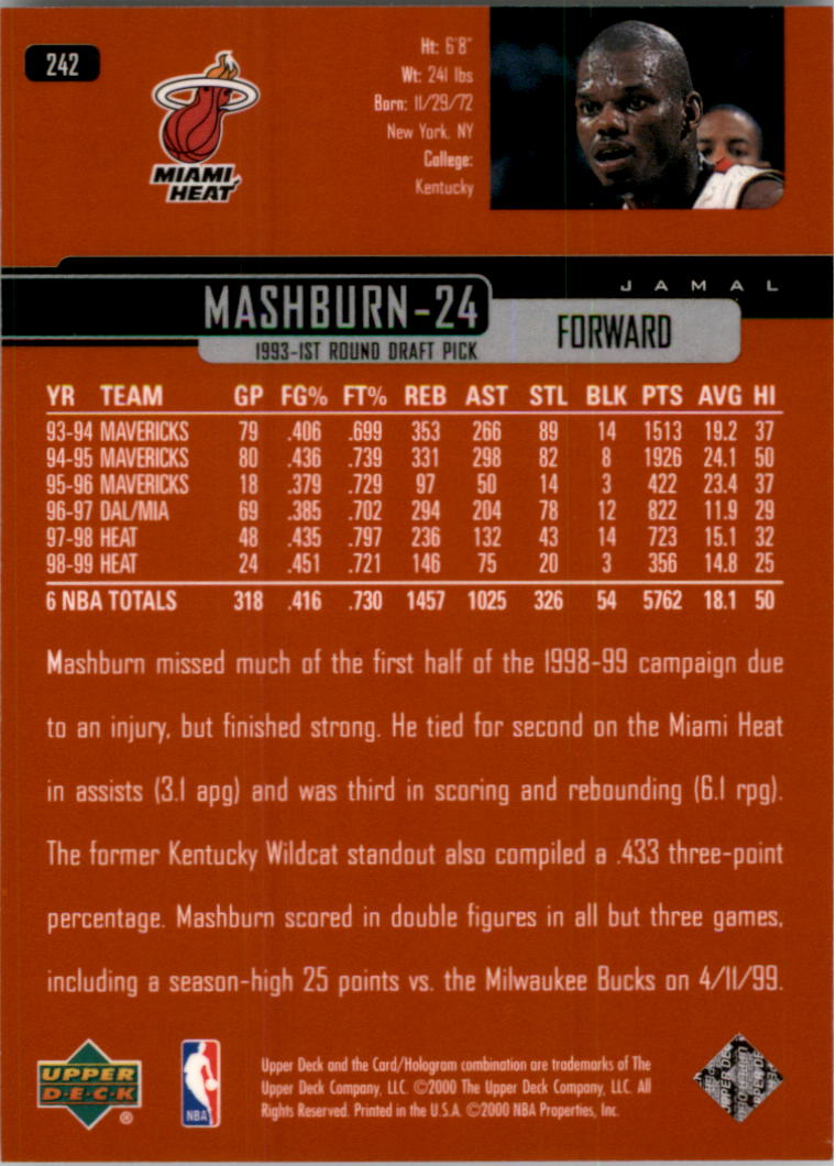 1999/2000 Upper Deck Basketball Part 1 Main Set - Picture 370 of 458
