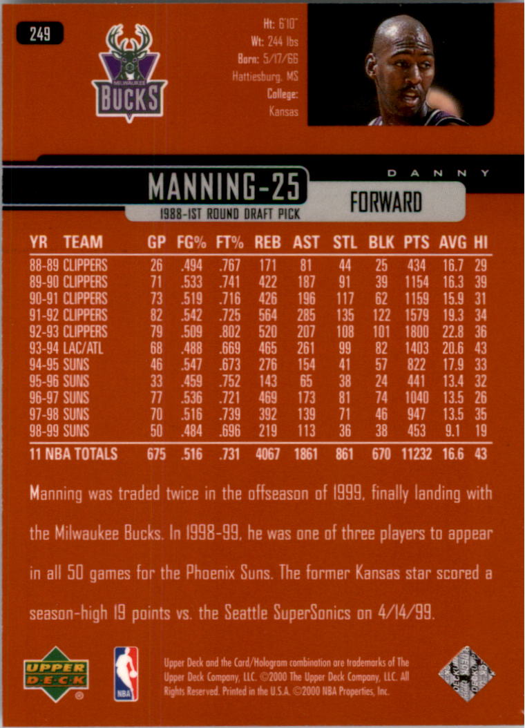 1999/2000 Upper Deck Basketball Part 1 Main Set - Picture 376 of 458