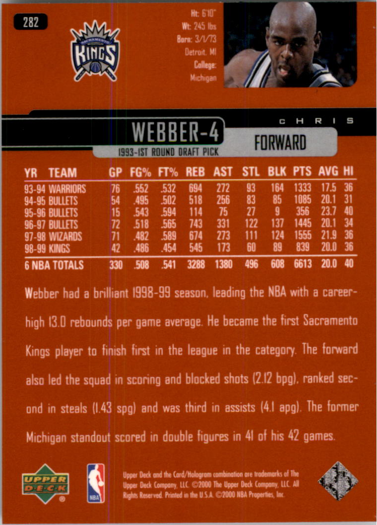 1999/2000 Upper Deck Basketball Part 1 Main Set - Picture 410 of 458