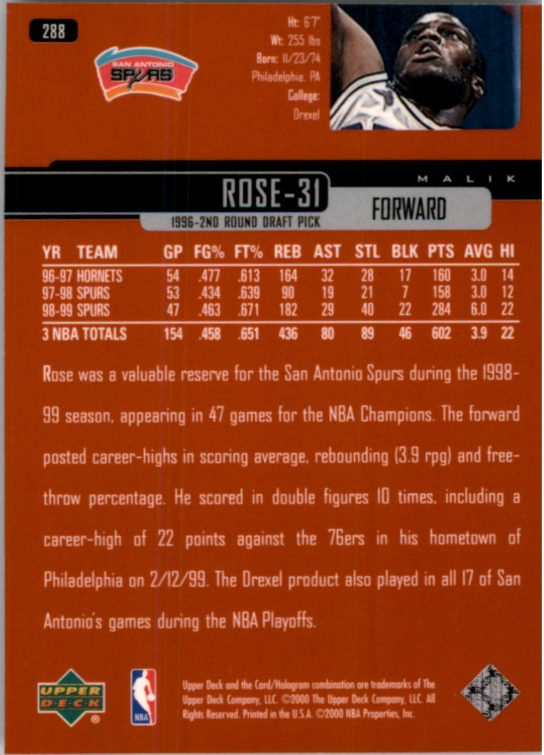 1999/2000 Upper Deck Basketball Part 1 Main Set - Picture 416 of 458