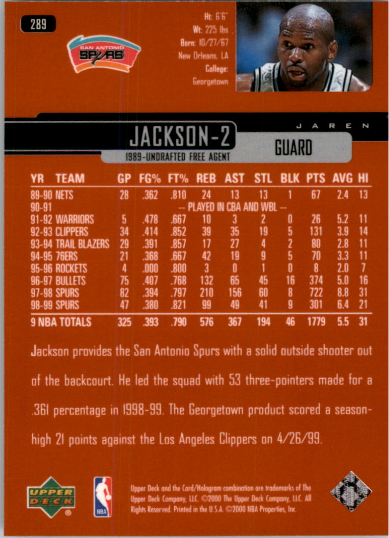 1999/2000 Upper Deck Basketball Part 1 Main Set - Picture 418 of 458