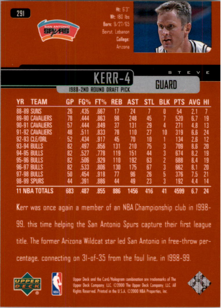 1999/2000 Upper Deck Basketball Part 1 Main Set - Picture 420 of 458
