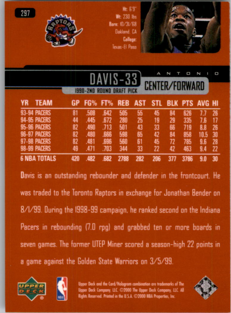 1999/2000 Upper Deck Basketball Part 1 Main Set - Picture 426 of 458