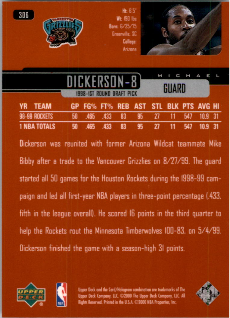 1999/2000 Upper Deck Basketball Part 1 Main Set - Picture 432 of 458