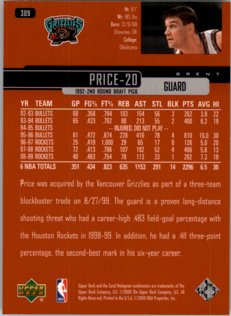 1999/2000 Upper Deck Basketball Part 1 Main Set - Picture 434 of 458