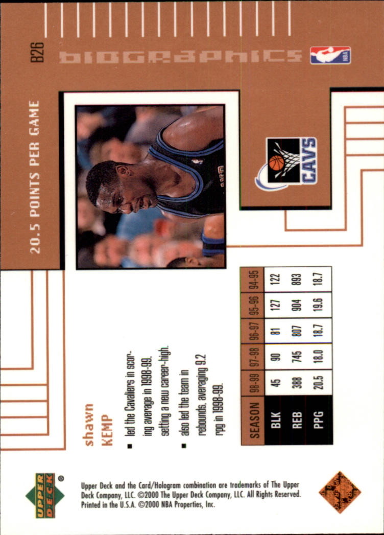 1999/2000 Upper Deck Basketball Part 2 Insert Cards - Picture 19 of 87