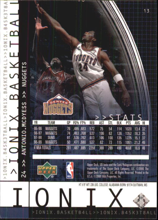 1999/2000 Ionix (Upper Deck) Basketball - Picture 15 of 87