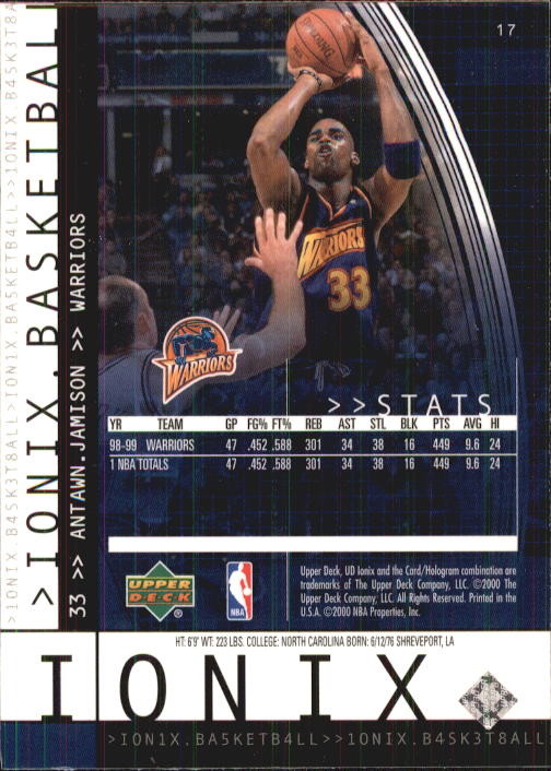 1999/2000 Ionix (Upper Deck) Basketball - Picture 19 of 87