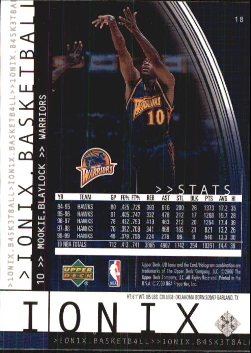 1999/2000 Ionix (Upper Deck) Basketball - Picture 21 of 87