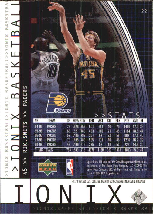 1999/2000 Ionix (Upper Deck) Basketball - Picture 23 of 87