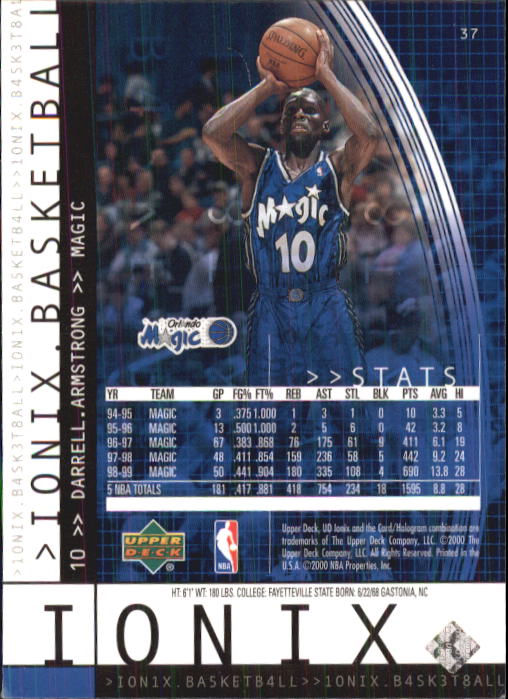 1999/2000 Ionix (Upper Deck) Basketball - Picture 41 of 87