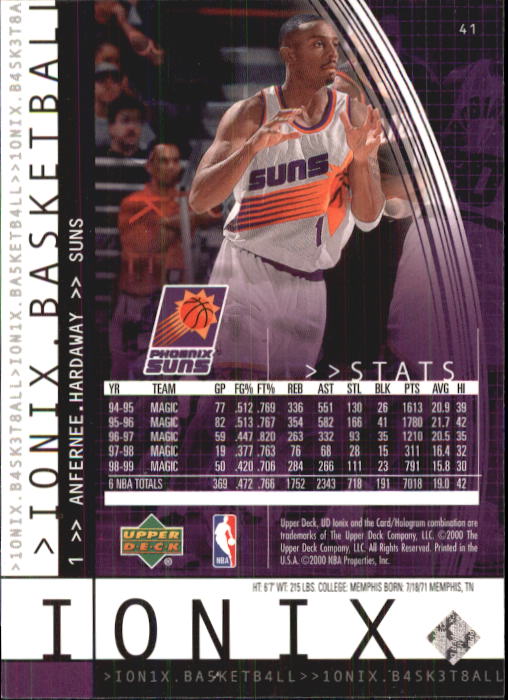 1999/2000 Ionix (Upper Deck) Basketball - Picture 45 of 87