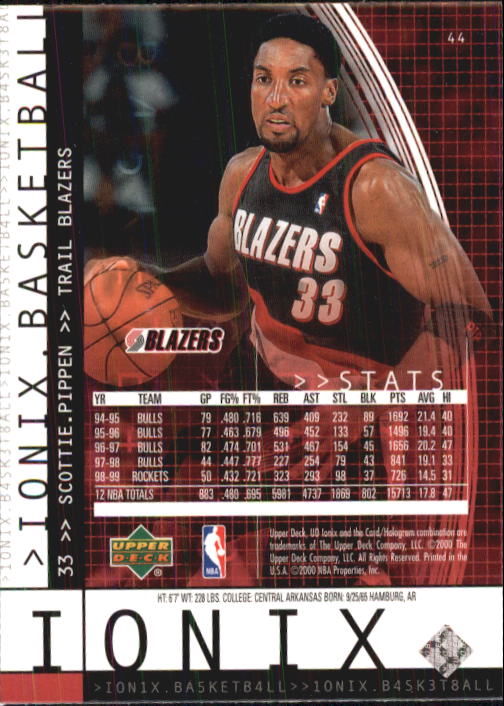 1999/2000 Ionix (Upper Deck) Basketball - Picture 49 of 87