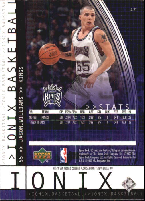 1999/2000 Ionix (Upper Deck) Basketball - Picture 53 of 87