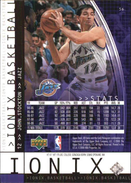 1999/2000 Ionix (Upper Deck) Basketball - Picture 61 of 87