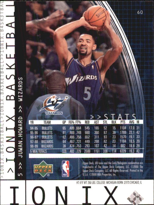 1999/2000 Ionix (Upper Deck) Basketball - Picture 65 of 87