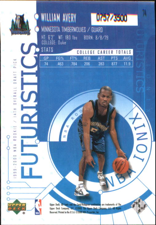 1999/2000 Ionix (Upper Deck) Basketball - Picture 73 of 87