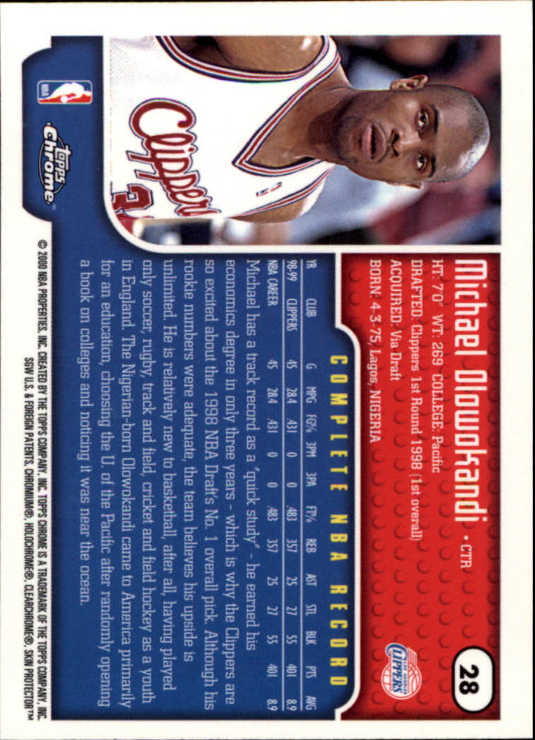 199900 Topps Chrome NBA Basketball Trading Card 1257 Choose Your