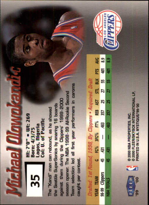 1999/2000 Fleer Mystique Basketball Part 2 Parallel and Insert Cards - Picture 9 of 17