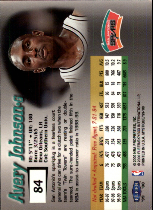 1999/2000 Fleer Mystique Basketball Part 2 Parallel and Insert Cards - Picture 11 of 17