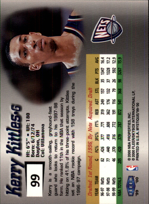 1999/2000 Fleer Mystique Basketball Part 2 Parallel and Insert Cards - Picture 15 of 17