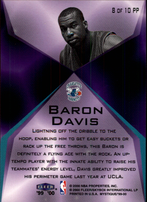 1999/2000 Fleer Mystique Basketball Part 2 Parallel and Insert Cards - Picture 17 of 17