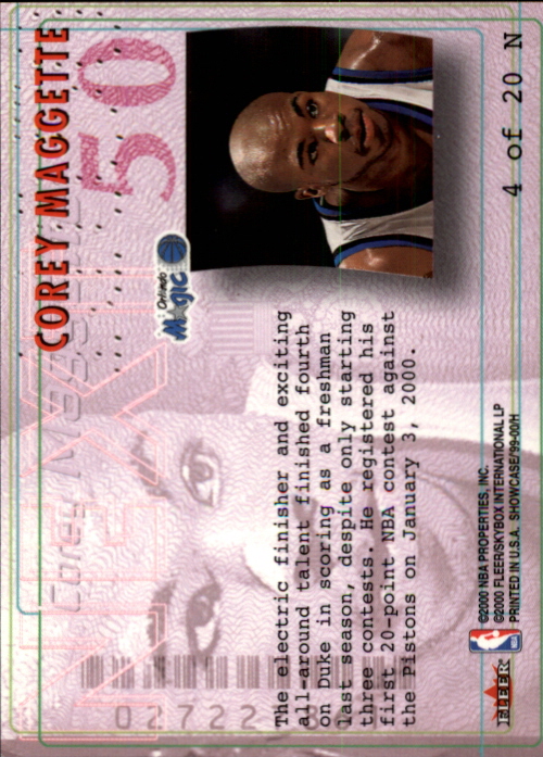 1999-00 Flair Showcase Basketball Next Insert Singles - You Choose - Picture 8 of 40