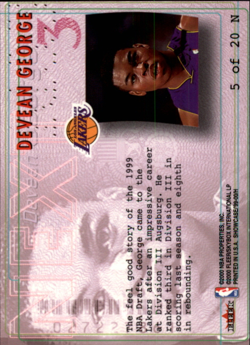 1999-00 Flair Showcase Basketball Next Insert Singles - You Choose - Picture 10 of 40