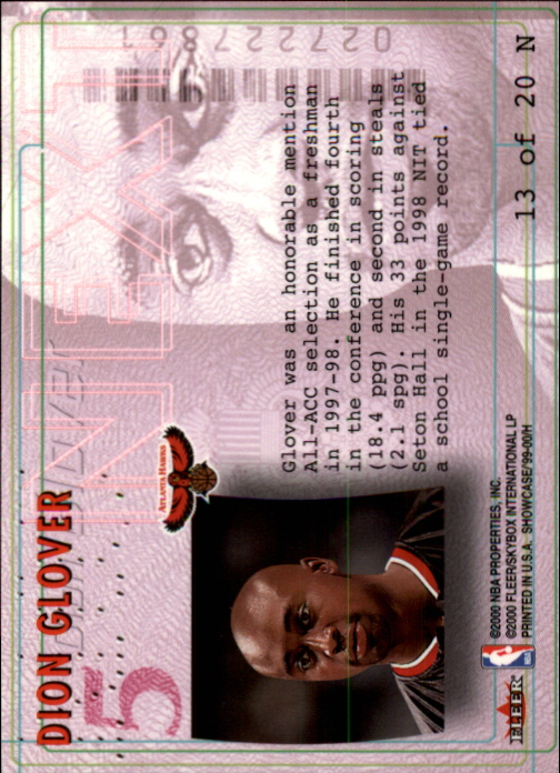 1999-00 Flair Showcase Basketball Next Insert Singles - You Choose - Picture 26 of 40