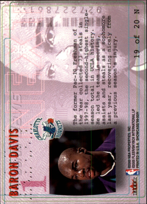 1999-00 Flair Showcase Basketball Next Insert Singles - You Choose - Picture 38 of 40