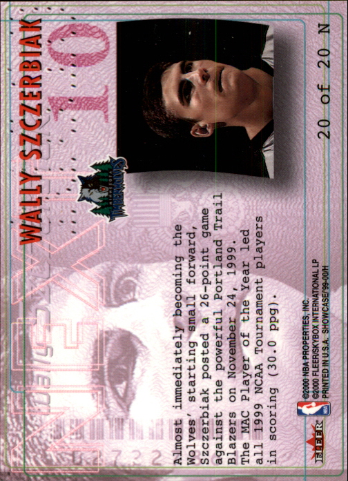 1999-00 Flair Showcase Basketball Next Insert Singles - You Choose - Picture 40 of 40