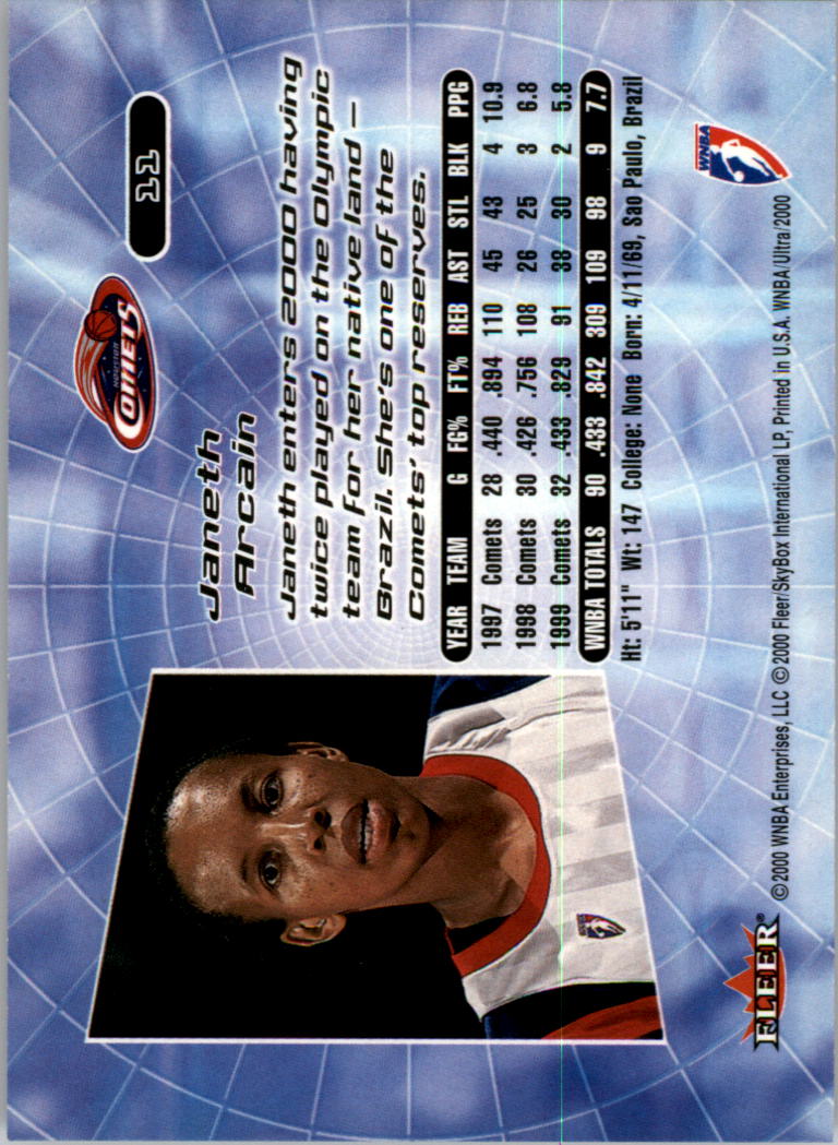 2000 Ultra WNBA Basketball Part 1 Main Set Cards #1 to #150 - Picture 23 of 290
