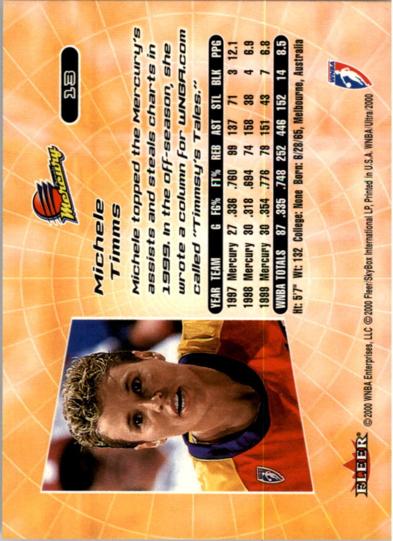 2000 Ultra WNBA Basketball Part 1 Main Set Cards #1 to #150 - Picture 27 of 290