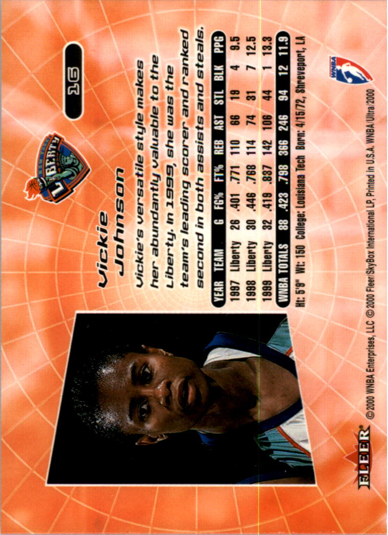 2000 Ultra WNBA Basketball Part 1 Main Set Cards #1 to #150 - Picture 33 of 290