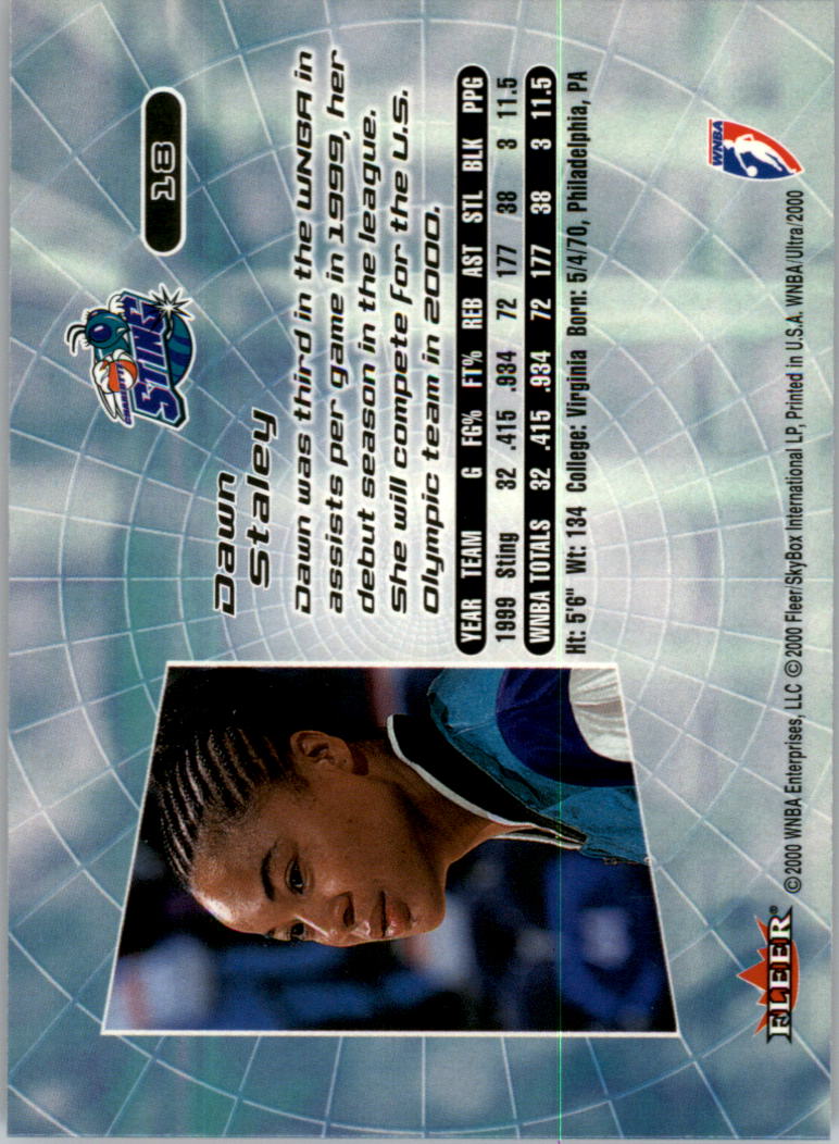 2000 Ultra WNBA Basketball Part 1 Main Set Cards #1 to #150 - Picture 37 of 290