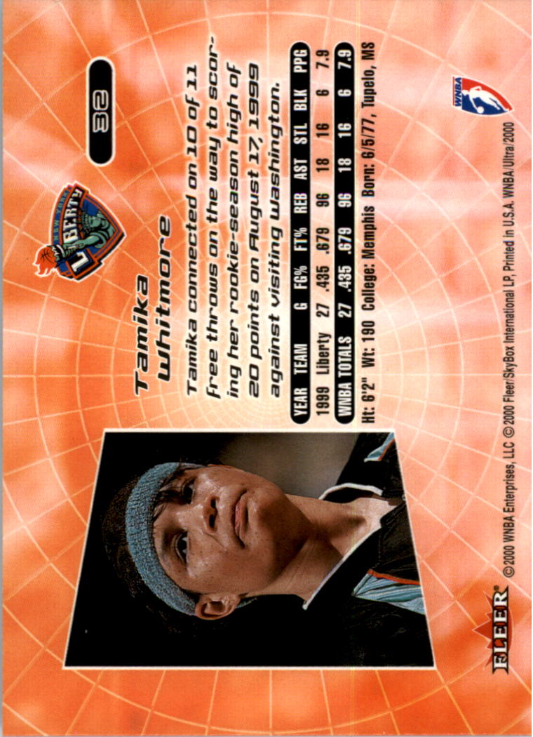 2000 Ultra WNBA Basketball Part 1 Main Set Cards #1 to #150 - Picture 64 of 290
