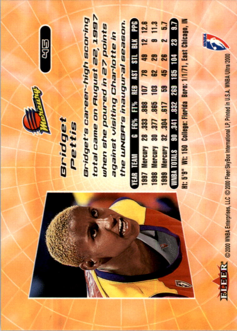 2000 Ultra WNBA Basketball Part 1 Main Set Cards #1 to #150 - Picture 88 of 290