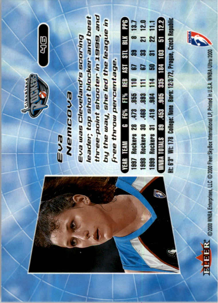2000 Ultra WNBA Basketball Part 1 Main Set Cards #1 to #150 - Picture 90 of 290