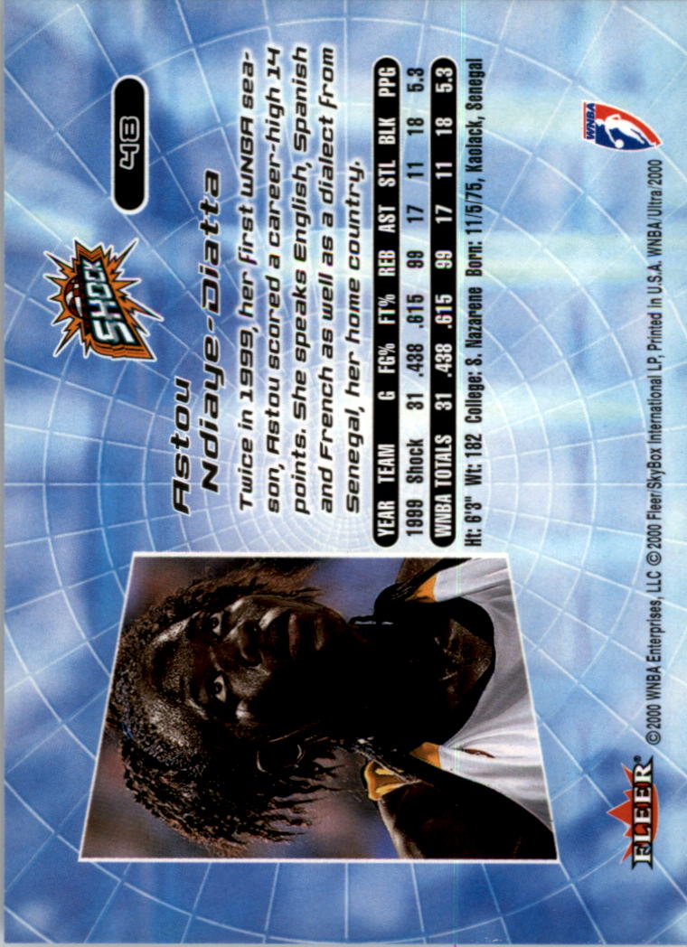 2000 Ultra WNBA Basketball Part 1 Main Set Cards #1 to #150 - Picture 94 of 290